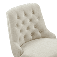 thumbnail image 4 of CHITA 30 inch Swivel Upholstered Counter Height Bar Stools with Tufted Back Set of 2, Fabric in Linen, 4 of 12