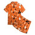 thumbnail image 5 of UAYOTSE Kids Girls Collared Button‑Front Satin Pjs, Short‑Sleeve Top and Sleep Shorts, Wearable Sleep Set for At‑Home Play and Overnight Stays Size 12-13 Years, 5 of 6
