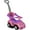 Pink, variant on ChromeWheels 3 in 1 Ride on Toys Pushing Car with Removable Sun Visor Red