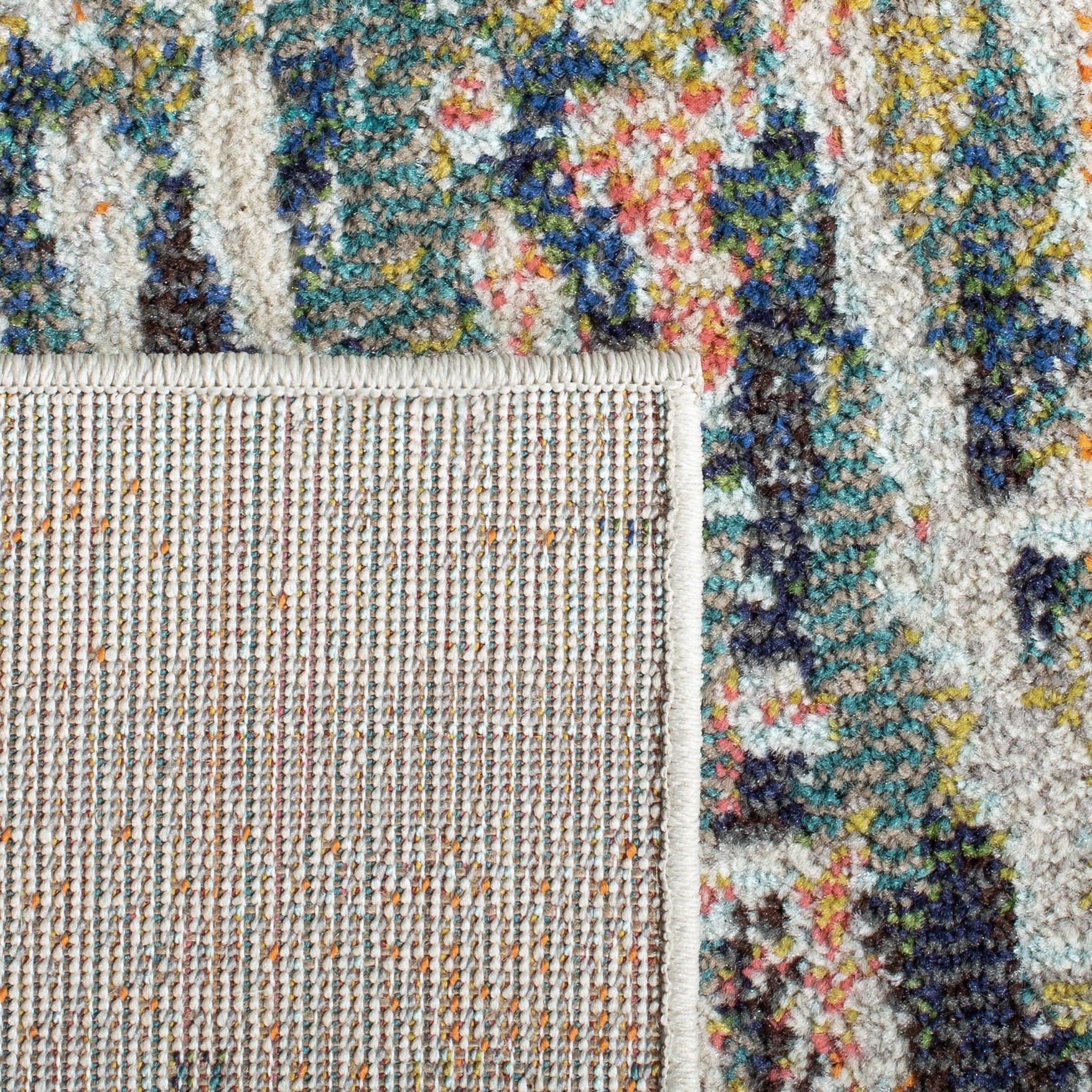 SAFAVIEH Madison Xanthia Vintage Abstract Area Rug, Beige/Navy, 12' x 15'