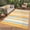 Blue/Orange/Yellow/White | 8*10ft (244*305cm), variant on Outdoor Rug 8x10 Colorful Geometric Lines Plastic Straw Indoor Outdoor Rugs Striped Reversible Patio Outdoor Rug Portable Outside Carpet for Trailer RV Beach Pool, Yellow Blue Green White