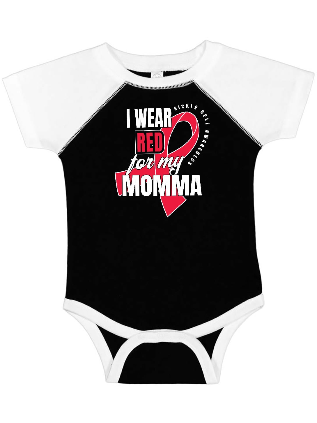 inktastic Sickle Cell Awareness I Wear Red for My Mama Long Sleeve Creeper