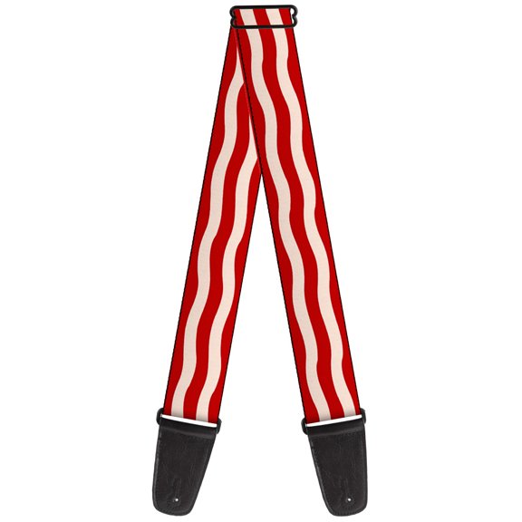 Buckle-Down Guitar Strap, Bacon Stripe, 2 Inches Wide