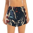 thumbnail image 2 of Hirioo Patriotic Bulldog Art for Women's Double Layer Athletic Shorts High-Performance Gym Shorts with Inner Pocket, Elastic Waistband-Medium, 2 of 7