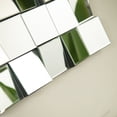 thumbnail image 4 of 24'' Plash Mirror, 3D Square Splicing Artistic PU Material Decorative Mirror, Suitable for Bathroom, Bedroom, Living Room, Corridor, Entryway, etc., 4 of 10