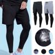 thumbnail image 2 of Pantalones de running para hombre, mallas deportivas de compresión 2 en 1, de secado rápido, para fitness y gimnasio, 2 of 7