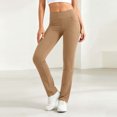 thumbnail image 6 of hoksml Women's High Waist Slim-Fit Flare Leg Pants, Stretch Yoga Trousers with Front and Back Pockets, 6 of 9
