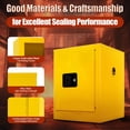 thumbnail image 4 of 12 Gallon Flammable Storage Cabinet, Yellow Storage Cabinet with Doors and Shelves, Flammable Cabinet Fire Safety, Chemical Storage Cabinet Manual Door, Flammable Safety Cabinet for Shop Garage, 4 of 9