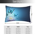 thumbnail image 2 of Goofa Butterflies And Waterlily In Water Print Plush Throw Pillow Case, Soft Velvet with Hidden Zipper, Decorative Cushion Cover for Sofa, Bed, Car, and Home Décor-20"x30", 2 of 6