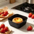 thumbnail image 6 of Square Cereal Bowl, Plastic Serving Bowl Portable for Picnic Snack Salad Dessert, Lightweight Reusable Soup Bowl for Home Camping Travel, Black, 6 of 6