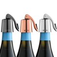 thumbnail image 1 of Tapones para Vino WOTOR de Acero Inoxidable con Silicona, Paquete de 3, 1 of 7