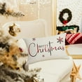 thumbnail image 4 of Christmas Pillow Covers 12 x 20 Inch Set of 2 Merry Christmas Believe White Throw Pillow Covers Winter Xmas Winter Holiday Decorative Cushion Cases for Sofa Couch, 4 of 6