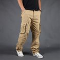 thumbnail image 3 of Hip-hop Style Man\'s Straight Pants Breathable Cotton Six-pocket Pants For Traveling Shopping Dating SportsBlack42, 3 of 4