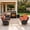 Orange, variant on Gardenbee 5 Pieces Wicker Outdoor Patio Furniture Set with Sofa Swivel Chairs Fireplace and Side Table for Patios Backyards Gardens,Beige