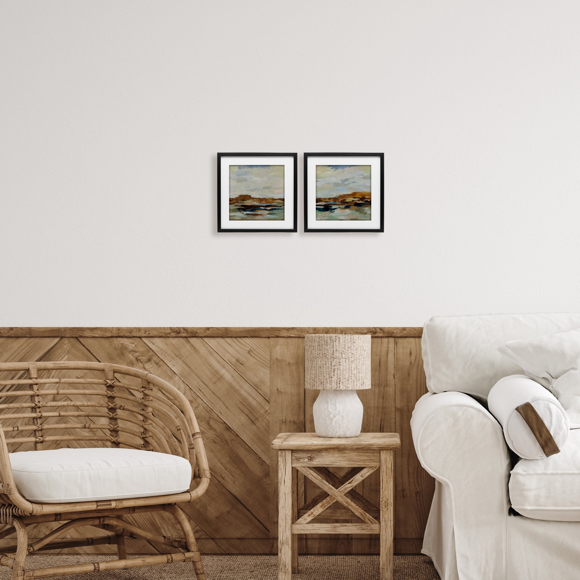 Stupell Industries Blended American West Atmosphere 2 Piece Black Framed Print Under Glass Set, design by Silvia Vassileva