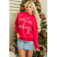 thumbnail image 5 of Plusashion Fiery Red Santa Baby Tinsel Oversized Sweatshirt - Holiday Cheer!, 5 of 8