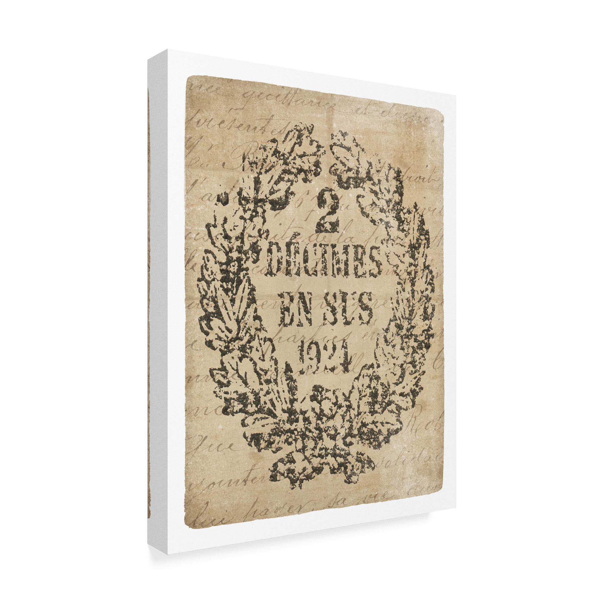 Trademark Fine Art 'Letter Crest II Vintage v2' Canvas Art by Wild Apple Portfolio