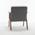 thumbnail image 5 of MOONMISS Mid Century Modern Accent Chair Solid Wood Frame Microfiber Living Room,Gray Velvet, 5 of 7