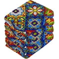 thumbnail image 4 of SKYSONIC Mexican Talavera Cotton Washcloths Set of 4, Highly Absorbent Soft Fingertip Towel for Bathroom, Gym, Hotel and Spa, 12 x 12 Inch, 4 of 7
