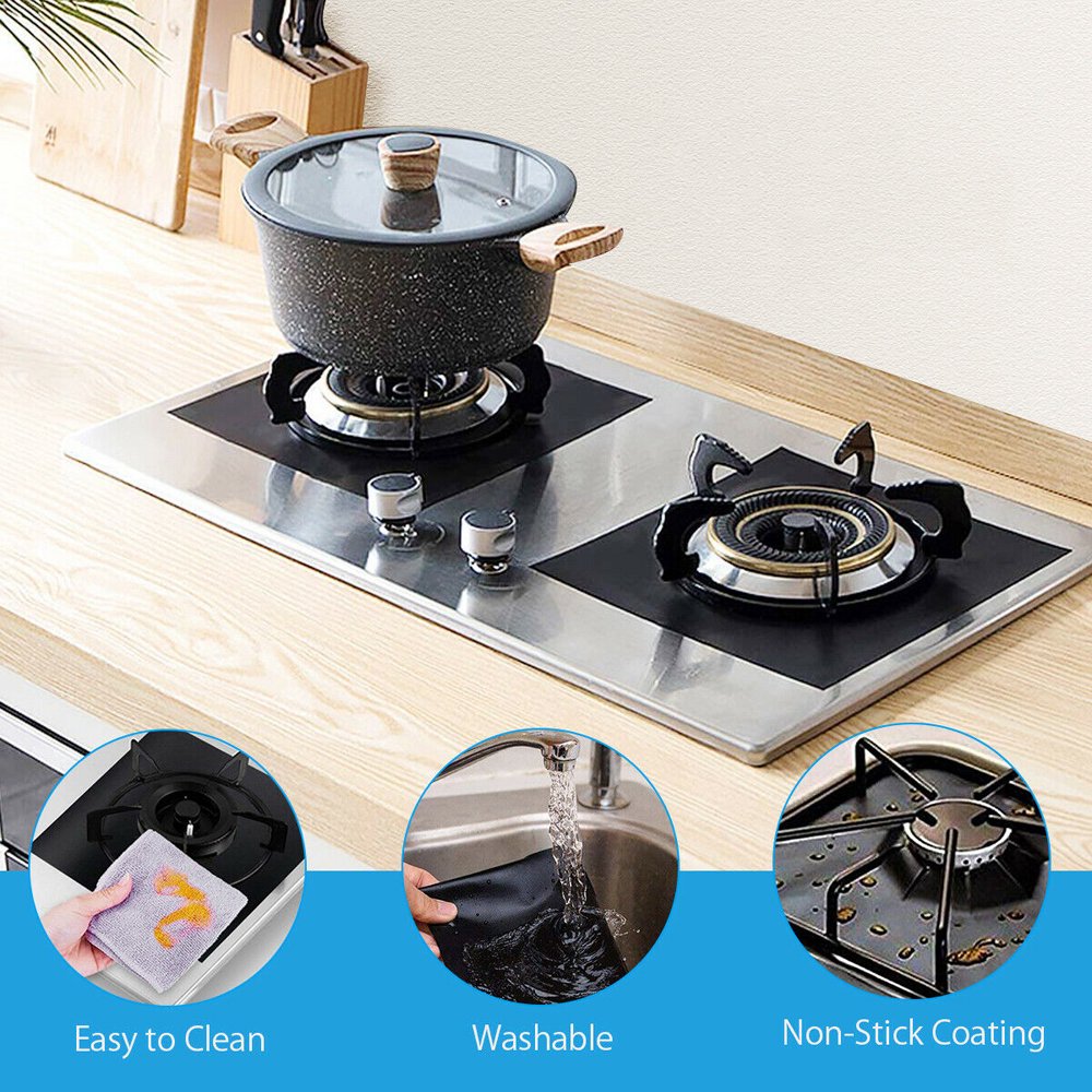 Kitchen + Home Stove Top Liners Nonstick Heavy Duty Reusable Stove Top