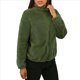thumbnail image 1 of Cárdigan Holgado y Cálido de Larga para Mujer, con Cuello Alto de Felpa, Cremallera y Bolsillos. Verde L, 1 of 7