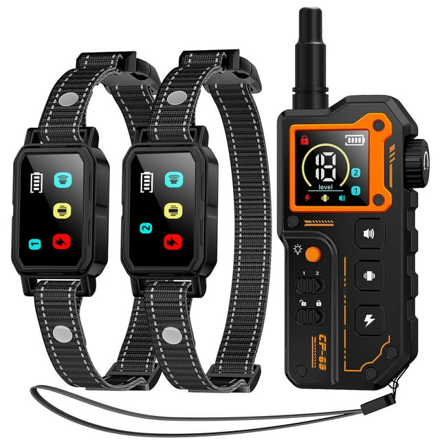 Collar de adiestramiento para perros Aolulf AI para 2 perros, 4,5 a 54 kg, alcance 1000 m