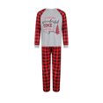 thumbnail image 2 of Matching Family Christmas Pajamas Family Pjs Tops Plaid Pants Matching Holiday Pajamas Set, 2 of 10
