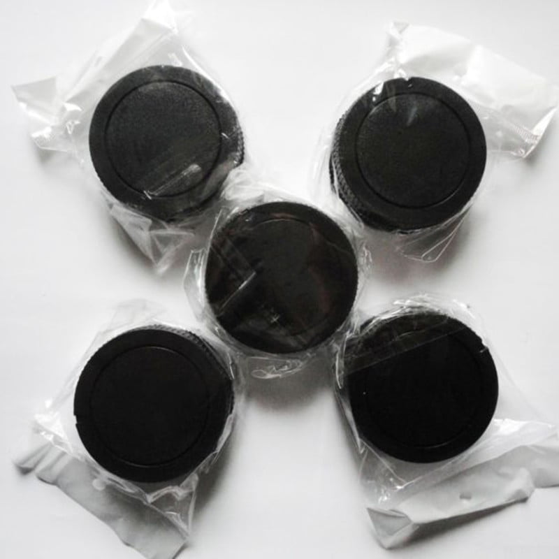 5pcs Rear Lens Cap Rear Lens Cap Cover For Sony Alpha Minolta AF Black Plastic 