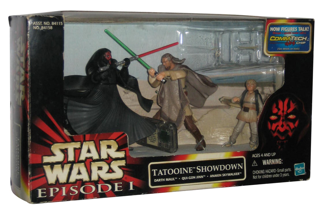 Star Wars Episode 1 Commtech Lot avec lecteur de 37 figures MOS ESP Tatooine Showdown 