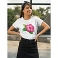 thumbnail image 2 of Cute Hot Pink Hibiscus Flower T-Shirt Women -Image by Shutterstock, Female Medium, 2 of 4