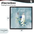 thumbnail image 4 of Stupell Industries French Country Floral Bathroom Rules Brush Black Floating Frame Canvas Art, 18 x 18, by Nan, 4 of 8