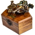 thumbnail image 4 of Sailor's Art Antique Brass Nautical Sextant Wooden Box-Navigation Instruments Nautical Sextant - Kelvin & Hughes 1917 London Brass Sextant for Mariners Surveyors- Vintage Style Nautical Sextant, 4 of 5