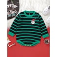 thumbnail image 2 of FEORJGP Christmas Clothes for Toddler Baby Boys Girls Sweater Rompers 1M 3M 4M 9M 12M 18M Infant Long Sleeve Jumpsuits Christmas Santa Print Round Necitwear Warm Cozy Outfits for Fall Winter, 2 of 9