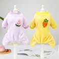 thumbnail image 6 of CICRKHB Small Dog Sweater Dog Clothes Fleece Teddy Small Dog Clothing Fruit Four Legged Fleece Pet Clothing Pet Supplies Yellow, 6 of 8
