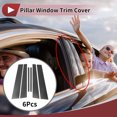 thumbnail image 2 of Ofertas Únicas 6 Pcs Recorte de Ventana del Pilar de la Puerta del Automóvil Frontal Trasero Izquierda Derecha para Acura TL 2004-2008 Plástico Fibra de Carbono Negra, 2 of 6