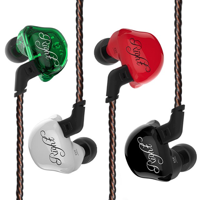 Twowood auricular KZ-ZSR Detachable trenzado auriculares con cable auriculares auriculares con / sin micrófono