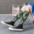 thumbnail image 5 of Honeii Tropical Palm Leaves1 Print Long Socks,Novelty Design Socks Gift for Men and Women,Crew Socks,Calf Socks, 5 of 6
