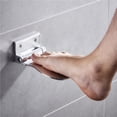 thumbnail image 4 of Injueey Reposapiés de ducha para mujeres embarazadas mayores seguridad plegable antideslizante Pedal de baño montado en la pared accesorio de baño Juegos de accesorios de baño Negro Injueey HA039692-01, 4 of 6