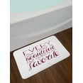 thumbnail image 2 of Romantic Bath Mat, Romance Quote Our Story is My Favorite Love and Adoration Theme Calligraphic, Non-Slip Plush Mat Bathroom Kitchen Laundry Room Decor, 29.5 X 17.5 Inches, Maroon White, Ambesonne, 2 of 2