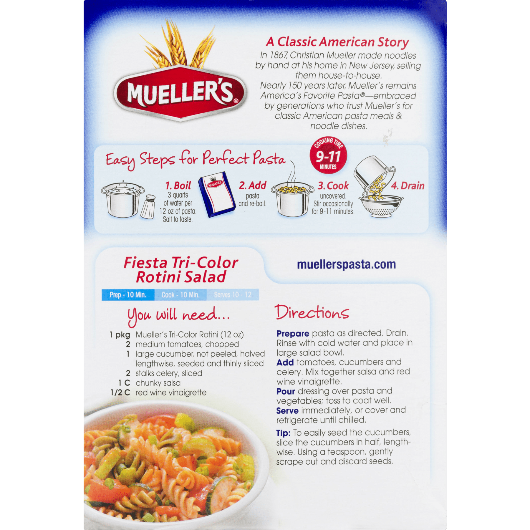 Buy Mueller's Tri-Color Rotini Pasta, 12 oz Online at Lowest Price in ...