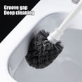 thumbnail image 4 of Gumesh 18.5 Inch Toilet Bowl Cleaner Brush, Plastic Bathroom Cleaning Brush with Holder - Stiff Bristles,White, 4 of 6