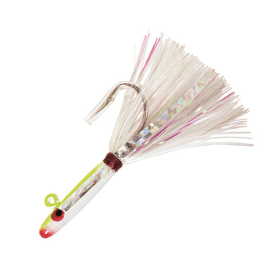 Tsunami Glass Minnow Fluke/Flounder Jig 3/8 oz White Chartreuse
