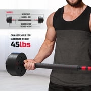 FitRx Smartbell Gym 5-in-1 Adjustable Dumbbell Set & Weight Set for Home Workouts, 45 lbs