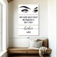 thumbnail image 2 of Elephant Stock Perfect Lashes Typography Wall Art - Vertical Multi Panel Canvas - Living Room Wall Decor - Inspirational And Typography Multi Panel - White And Black Decor - 32" x 50", 2 of 8