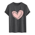 thumbnail image 3 of PNTUTB1 Fashion Men's Valentine's Day Heart Prints Casual Short Sleeve Crew Neck Loose Pullover Comfort T-shirt, 3 of 5