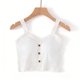 thumbnail image 1 of TaTaai Women Fashion Sleeveless Tank Top Crew Neck Solid Color Short Button Design With Chest Pad Breathable Non See-through Machine Washable Versatile Daily Wear Top Gift, 1 of 5