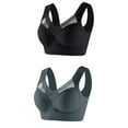 thumbnail image 1 of 2PC Women's Large Strapless Lace Bra - Tank Top Underwear, Thin Side Fold Adjustable Gather, 1 of 3