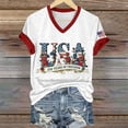 thumbnail image 7 of YVNAURA Women's Retro 250th Anniversary V Neck T Shirt USA 1776-2026 American Flag Graphic Tee Patriotic Summer Top Lightweight Breathable for 4th of July Everyday Wear, White, 5XL, 7 of 7