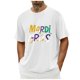 thumbnail image 4 of Casual Summer Tops Carnaval Impreso de Manga Corta Cuello Redondo, Poliéster Ligero para la Fiesta de Verano de Primavera, 4 of 9