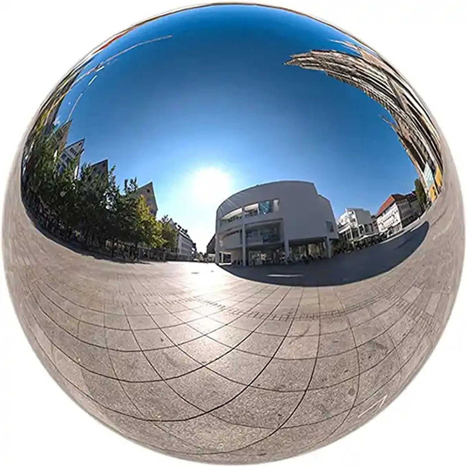 32" Hanging Silvery Inflatable Mirror Ball Giant Disco Inflatable Mirror Balloon Large Reflective Christmas Spheres For Stage Decoration